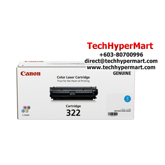 Canon Cartridge 322 Yellow, Magenta, Cyan Toner (7,500 Pages Yield, For LBP-9100Cdn Printer)