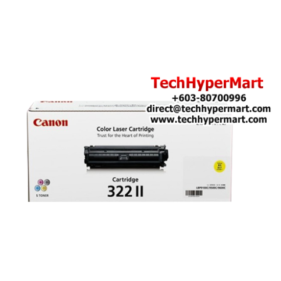 Canon Cartridge 322 II Yellow, Magenta, Cyan Toner (15,000 Pages Yield, For LBP-9100Cdn Printer) Canon Cartridge 322 II Yellow, Magenta, Cyan Toner (15,000 Pages Yield, For LBP-9100Cdn Printer)