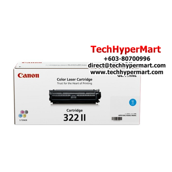 Canon Cartridge 322 II Yellow, Magenta, Cyan Toner (15,000 Pages Yield, For LBP-9100Cdn Printer) Canon Cartridge 322 II Yellow, Magenta, Cyan Toner (15,000 Pages Yield, For LBP-9100Cdn Printer)