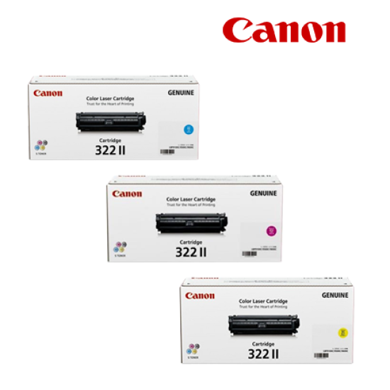 Canon Cartridge 322 II Yellow, Magenta, Cyan Toner (15,000 Pages Yield, For LBP-9100Cdn Printer)