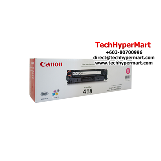 Canon 418 Cartridge (2900 Pages Yield, For MF8350Cdn/MF8380Cdw/MF8580Cdw/MF729Cx )