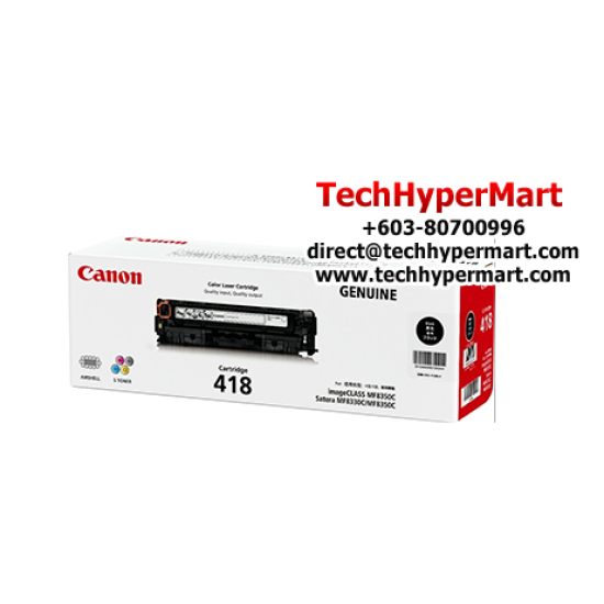 Canon Cartridge 418 Black VP Toner (2662B008BA) (3,400 Yield, For CLASS MF8350Cdn, MF8380Cdw)