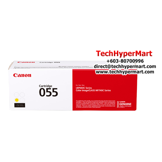 Canon Cartridge 055 Yellow, Magenta, Cyan Toner (2,100 Pages Yield, For LBP664Cx Printer) Canon Cartridge 055 Yellow, Magenta, Cyan Toner (2,100 Pages Yield, For LBP664Cx Printer)