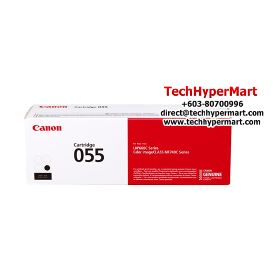 Canon Cartridge 055 (3016C003AA) Black  Toner (2,300 Pages Yield, For LBP664Cx Printer)