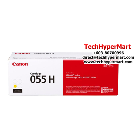 Canon Cartridge 055H Yellow, Magenta, Cyan Toner (5,900 Pages Yield, For LBP664Cx Printer)