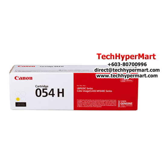 Canon Cartridge 054H Yellow, Magenta, Cyan Toner (2,300 Pages Yield, For imageCLASS LBP621Cw / LBP623Cdw Printer)