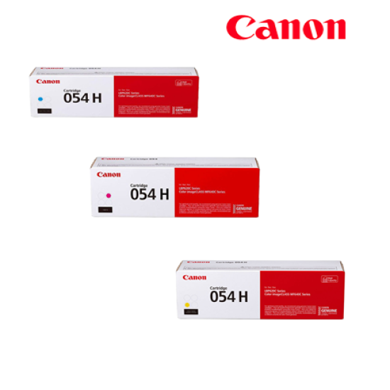 Canon Cartridge 054H Yellow, Magenta, Cyan Toner (2,300 Pages Yield, For imageCLASS LBP621Cw / LBP623Cdw / MF641Cw / MF643Cdw / MF645Cx Printer) Canon Cartridge 054H Yellow, Magenta, Cyan Toner (2,300 Pages Yield, For imageCLASS LBP621Cw / LBP623Cdw / MF641Cw / MF643Cdw / MF645Cx Printer)