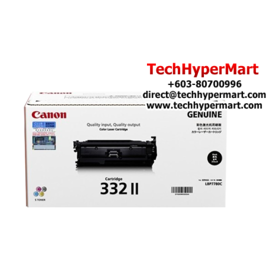 Canon Cartridge 332 II (6264B003AA) Black Toner (12,000 Pages Yield, For LBP-7780Cx Printer) Canon Cartridge 332 II (6264B003AA) Black Toner (12,000 Pages Yield, For LBP-7780Cx Printer)