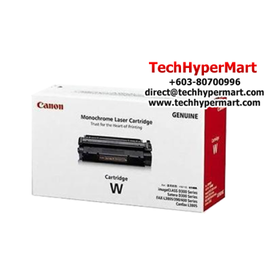Canon Cartridge W (7833A003BA) Black Toner (4,000 Pages Yield, For imageCLASS D320/380, Fax L380/380S)