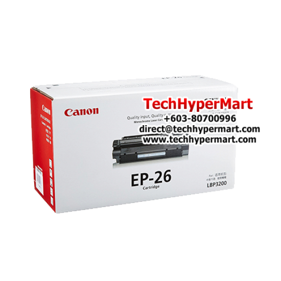 Canon EP-26 8489A003BA Black Toner Cartridge (2,500 Pages Yield, For LBP-3200/ MF-3110) Canon EP-26 8489A003BA Black Toner Cartridge (2,500 Pages Yield, For LBP-3200/ MF-3110)