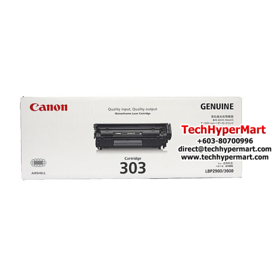 Canon CART 303 7616A004BA Toner (2,000 Pages Yield, For LBP-2900 / LBP-3000 Printer) Canon CART 303 7616A004BA Toner (2,000 Pages Yield, For LBP-2900 / LBP-3000 Printer)