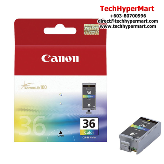 Canon CLI-36CLR Colour Cartridge (249 Pages Yield, For iP100/110 / TR150)