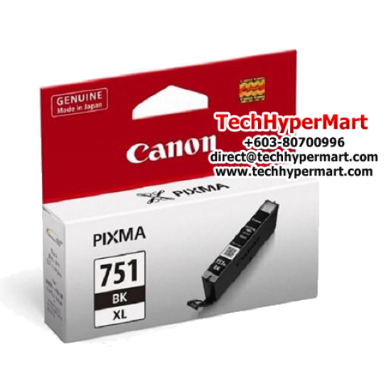 Canon CLI-751 BK XL, CLI-751 GY XL Dye Ink Tank (11ml) (Original Cartridge, For iP8770, MG6370/7170/7570)
