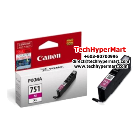 Canon CLI-751C XL, CLI-751M XL, CLI-751Y XL Dye Ink Tank (11ml) (Original Cartridge, For iP7270/8770, MG5670/5570)