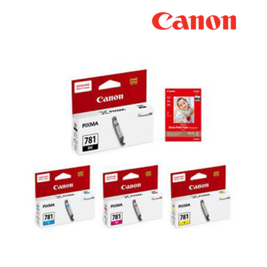 Canon CLI-781 BK, CLI-781 C, CLI-781 M, CLI-781 Y Dye ink tank (5.6ml) (For TS8170/9170, TR8570 Printer)