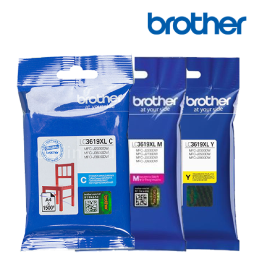 Brother LC3619XLC, LC3619XLM, LC3619XLY Ink Cartridge (Up To 1500 Pages, For MFCJ2330, MFCJ2730 (InkBenefit ) Brother LC3619XLC, LC3619XLM, LC3619XLY Ink Cartridge (Up To 1500 Pages, For MFCJ2330, MFCJ2730 (InkBenefit )