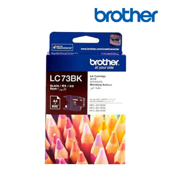 Brother LC73BK Black Ink Cartridge (Up To 600 Pages, For MFC-J430W / MFC-J625DW)