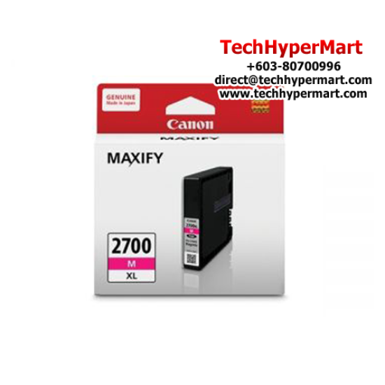 Canon PGI-2700C XL Cartridge (2500 Pages Yield, For iB4070/4170, MB5070/5170/5370/5470)