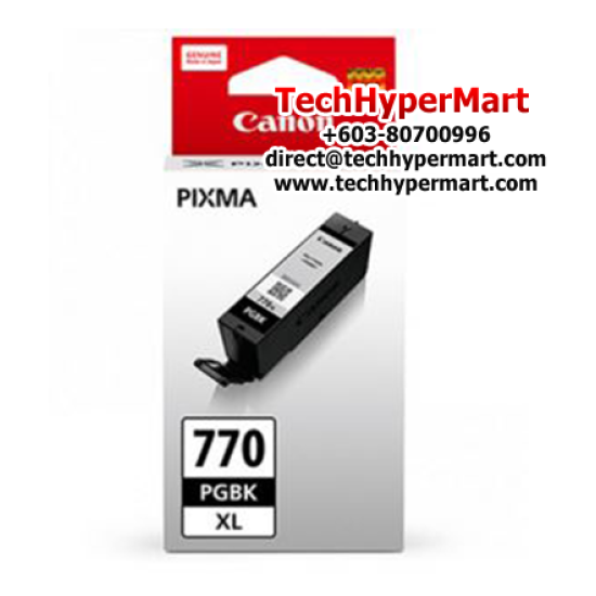 Canon PGI-770 XL Black Pigment Ink Tank (22.2ml) (0320C001AA, For MG5770/7770, TS5070/8070)