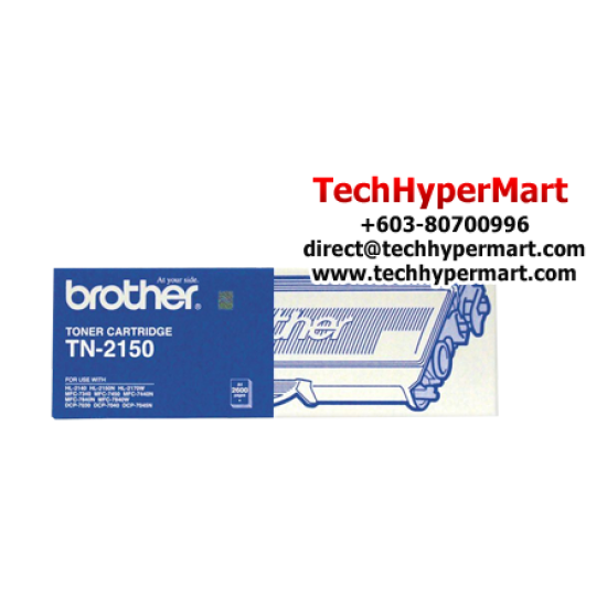 Brother TN-2150 Toner Black Cartridge (Up To 2,600 Pages, For HL-2140 / DCP-7040 / MFC-7340)