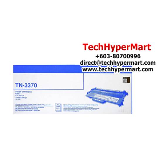 Brother TN-3370 Toner Black Cartridge (Up To 12,000 Pages, For HL-6180DW / MFC-8910DW)