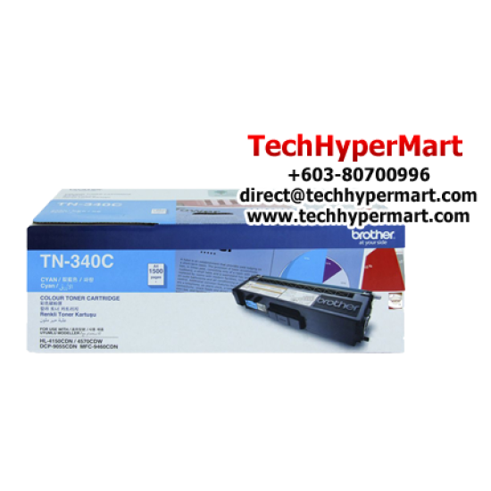 Brother TN-340C, TN-340M, TN-340Y Color Toner Cartridge (Up To 1,500 Pages, For HL-4570CDW)