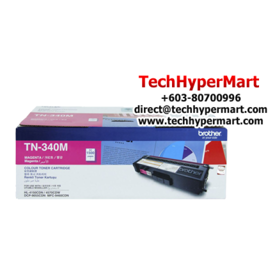 Brother TN-340C, TN-340M, TN-340Y Color Toner Cartridge (Up To 1,500 Pages, For HL-4570CDW)