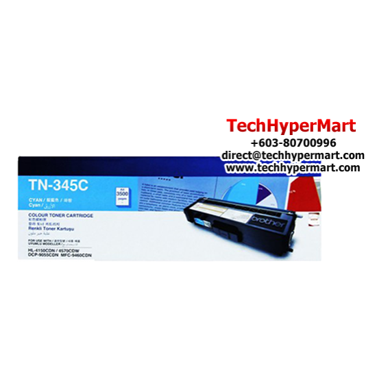 Brother TN-345C, TN-345M, TN-345Y Color Toner Cartridge (Up To 3,500 Pages, For HL-4570CDW)