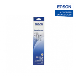 Epson C13S015516 Ribbon Cartridge (For LX-300/300+, 300+II, 400, 800, 850, 1.77m Length)