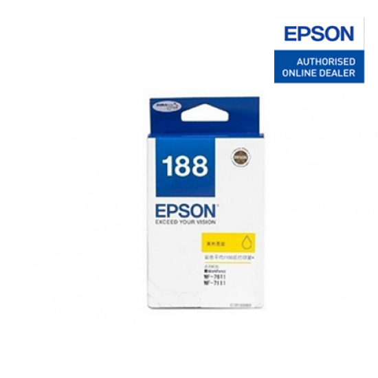 Epson C13T188490 Yellow Standard Capacity Ink Cartridge (For WF7111/7611/7711)