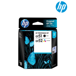 HP GT51/52 Blk/Clr 3JB06AA Printhead Combo 2-Pk (For HP DeskJet GT 5810, 5820 All-in-One)