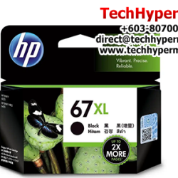 HP 67XL Ink Cartridge (3YM57AA, 2400 Page Yield, For 2722)