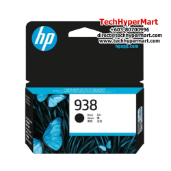 HP 938 Black Original Ink Cartridge (4S6X8PA, 1250 Pages Yield, For OfficeJet Pro 9120, 9130, 9720, 9730)