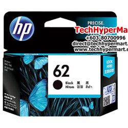 HP 62 Black Original Ink Cartridge (C2P04AA) (Pigmnet-based, 200 Pages yield)