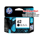 HP 62 Black Original Ink Cartridge (C2P04AA) (Pigmnet-based, 200 Pages yield)