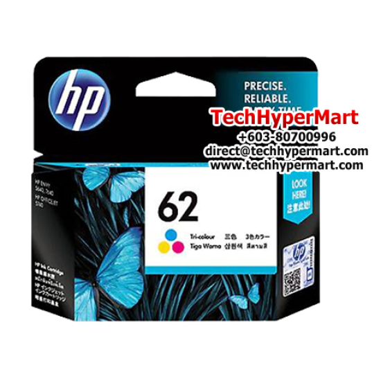 HP 62 Tri-color Original Ink Cartridge (C2P06AA) (Dye-based, 165 Pages yield)