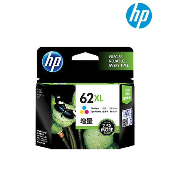 HP 62XL High Yield Tri-color Original Ink Cartridge (C2P07AA) (Dye-based, 415 Pages yield)