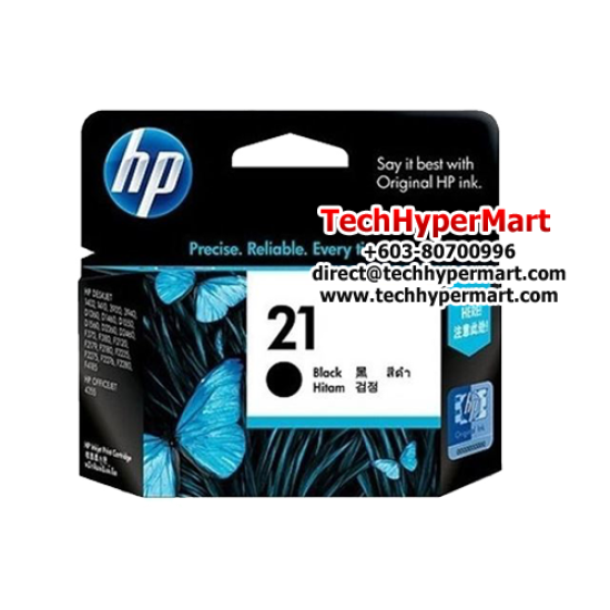 HP 21 Black Original Ink Cartridge (C9351AA) (Pigment-based, 190 Pages yield)