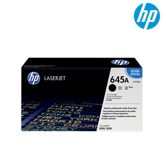 HP 645A Black Toner Cartridge (C9730A, 13,000 Pages, For 5500,5550) HP 645A Black Toner Cartridge (C9730A, 13,000 Pages, For 5500,5550)