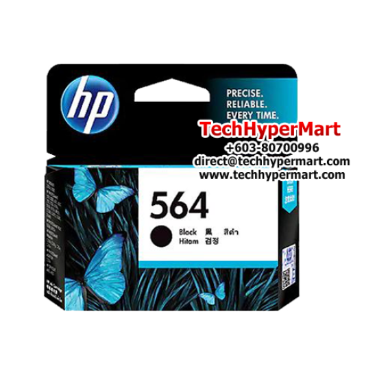 HP 564 Black Original Ink Cartridge (CB316WA) (Pigment-based, 250 Pages Yield)