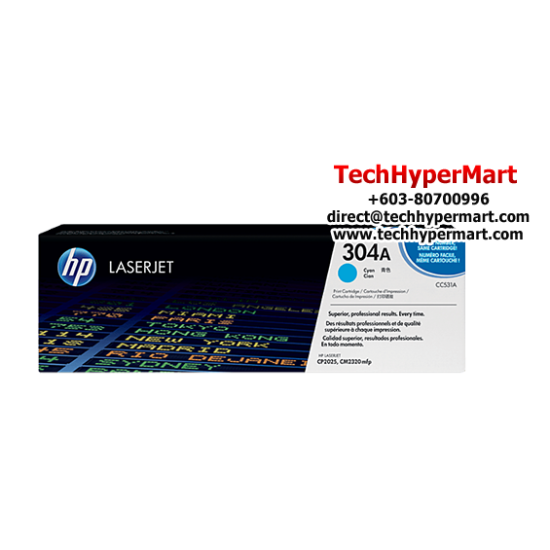 HP 304A Color Toner Cartridge (CC531A(C), CC533A(M), CC532A(Y), 2,800 Pages, For CP2025) HP 304A Color Toner Cartridge (CC531A(C), CC533A(M), CC532A(Y), 2,800 Pages, For CP2025)