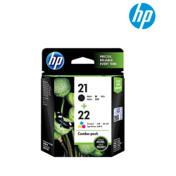 HP 21 Black/22 Tri-color 2-pack Original Ink Cartridges (CC630AA) (Pigment, Dye-based, 165 Pages yield)
