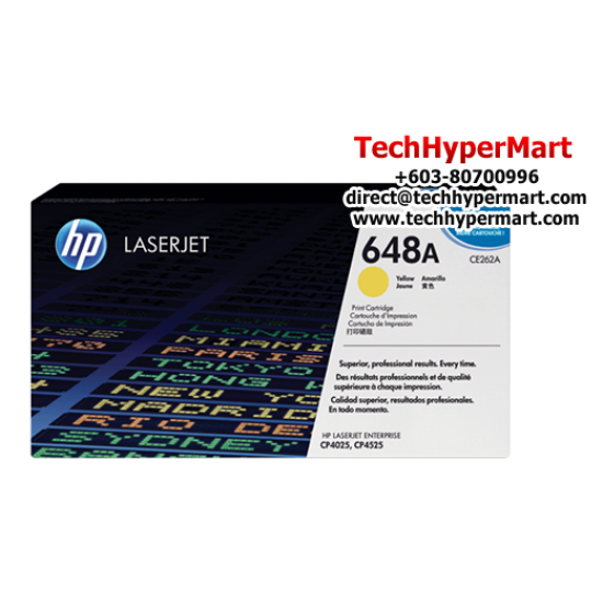 HP 648A Color Toner Cartridge (CE261A(C), CE263A(M), CE262A(Y), 11,000 Pages, For CP4025, 4525) HP 648A Color Toner Cartridge (CE261A(C), CE263A(M), CE262A(Y), 11,000 Pages, For CP4025, 4525)