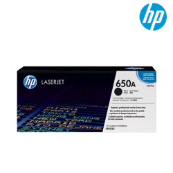 HP 650A Black Toner Cartridge (CE270A, 13,500 Pages, For CP5525)