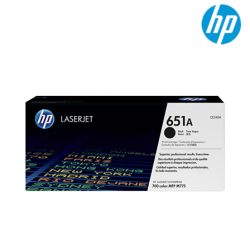 HP 651A Black Toner Cartridge (CE340A, 13,500 Pages, For 700 Color MFP M775)