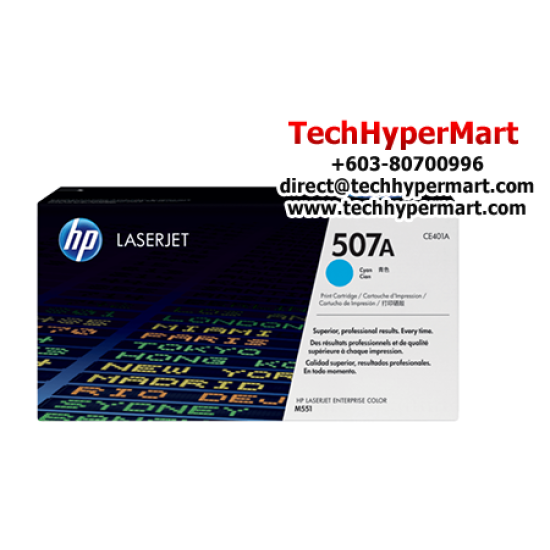HP 507A Color Toner Cartridge (CE401A(C), CE403A(M), CE402A(Y), 6,000 Pages, For 500 Color M551n) HP 507A Color Toner Cartridge (CE401A(C), CE403A(M), CE402A(Y), 6,000 Pages, For 500 Color M551n)