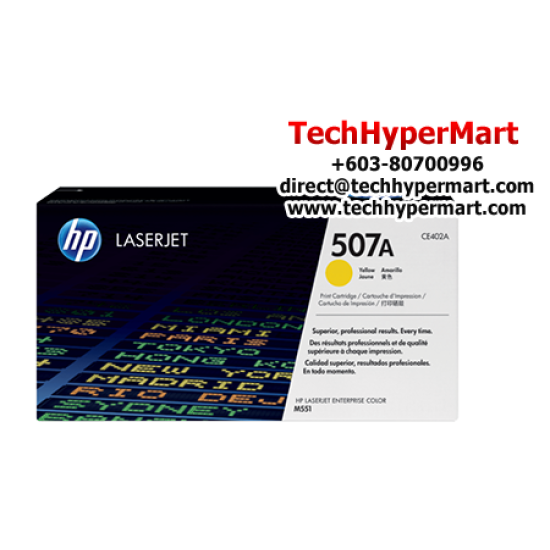 HP 507A Color Toner Cartridge (CE401A(C), CE403A(M), CE402A(Y), 6,000 Pages, For 500 Color M551n) HP 507A Color Toner Cartridge (CE401A(C), CE403A(M), CE402A(Y), 6,000 Pages, For 500 Color M551n)