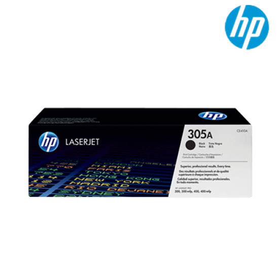 HP 305A Black Toner Cartridge (CE410A, 2,200 Pages, For Pro 300, 400 Color MFP)