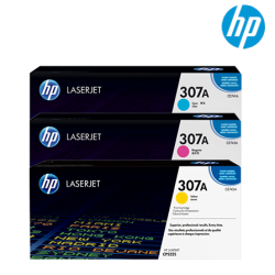 HP 307A Color Toner Cartridge (CE741A(C), CE743A(M), CE742A(Y), 7,300 Pages, For CP5225)