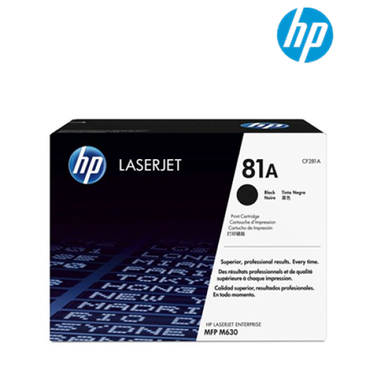 HP 81A Black Toner Cartridge (CF281A, 10,500 Pages, For MFP M630f) HP 81A Black Toner Cartridge (CF281A, 10,500 Pages, For MFP M630f)